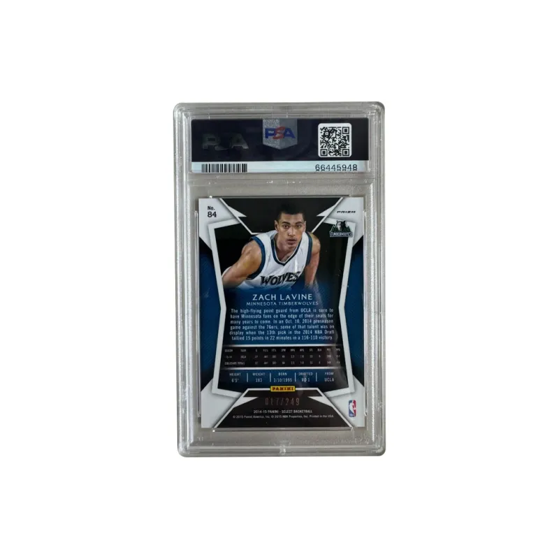 PANINI 2014 15 Select Zach LaVine Rising Stars Blue Fold/249 Serial PSA9 Graded Cards 1 Pc-1