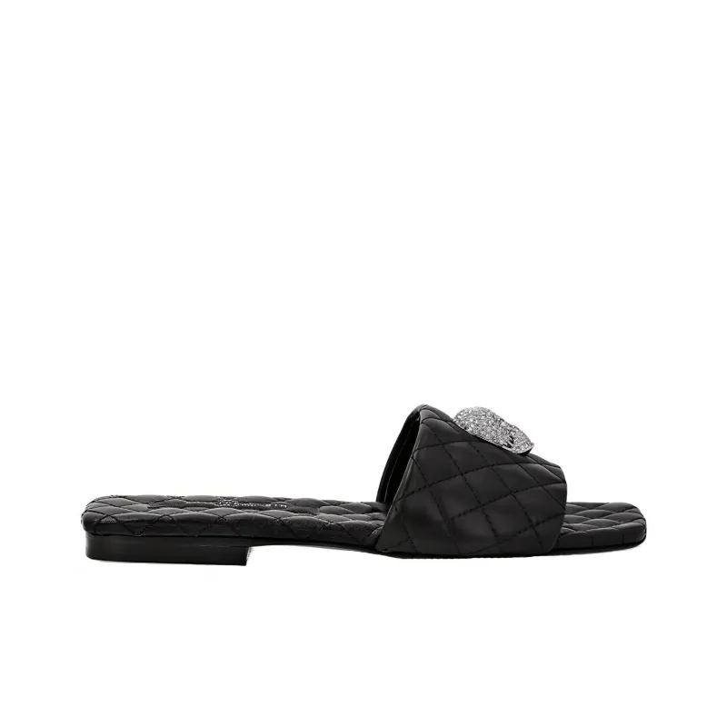 PHILIPP PLEIN Crystal-skull Flat Sandals-1