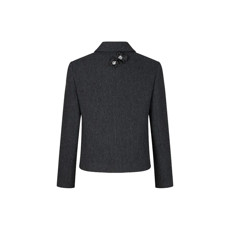 HERLIAN Velvet feel Coat Unisex Gray-1