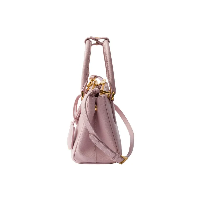 PRADA Galleria Killer Bag Leather Shoulder Bag Crossbody Bag Handbag Mini Women's Snowflake Gypsum Pink-2