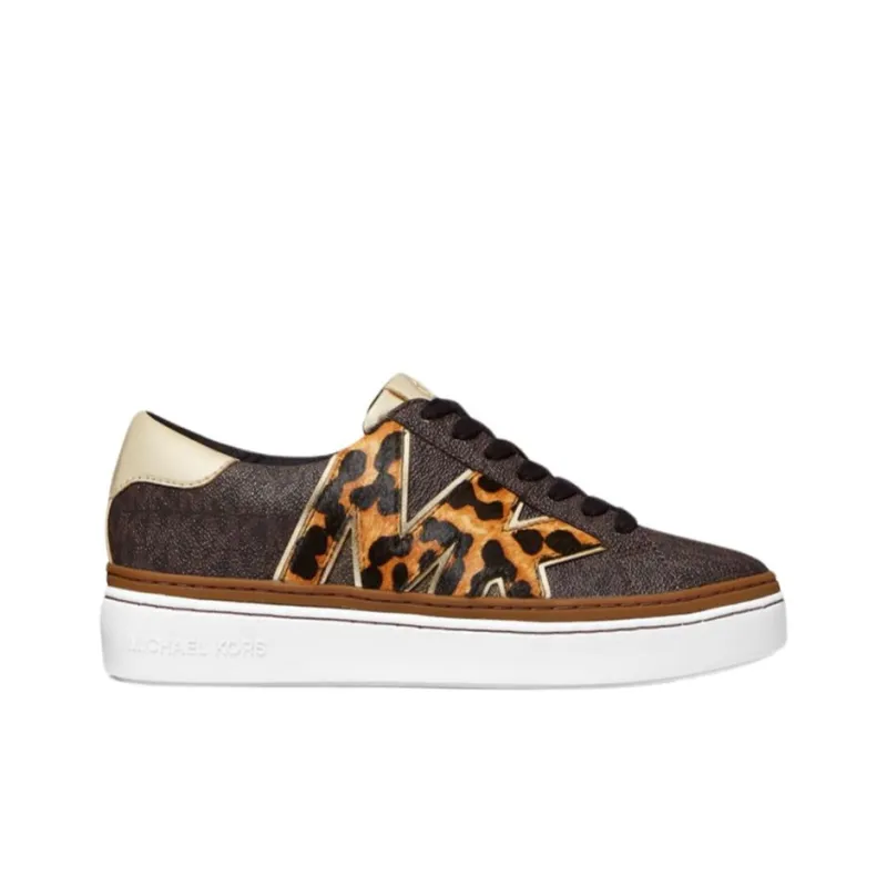MICHAEL KORS Chapman Low-Top Stylish Skateboarding Shoes Women's Brown-1