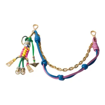 PRADA Metal Bag Shoulder Strap Women's Fuchsia & Blue
