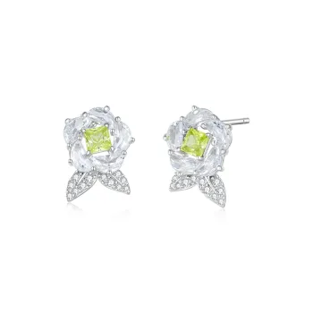 DESIGN CIRCLES S925 Silver Stud Earrings Women's