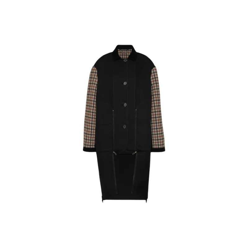 Maison Margiela Contrast Fabric Coat 'Black'-1