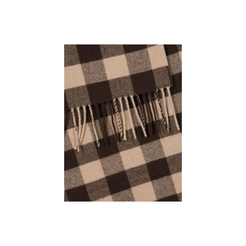 Acne Studios Logo patch Checked Wool Scarf-3