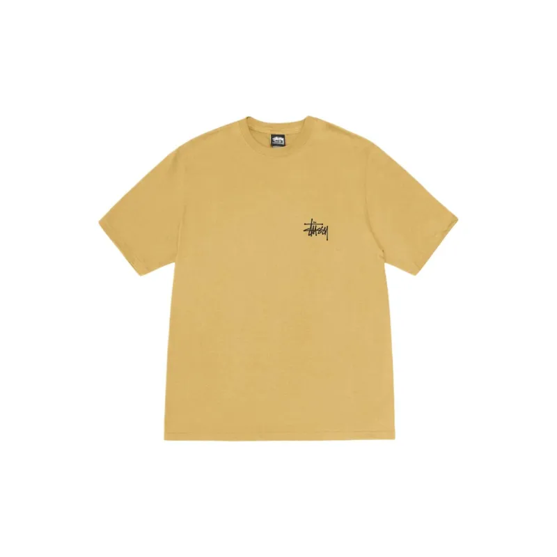 Stussy Ribbed Letter Print Cotton Pullover T-Shirt-10