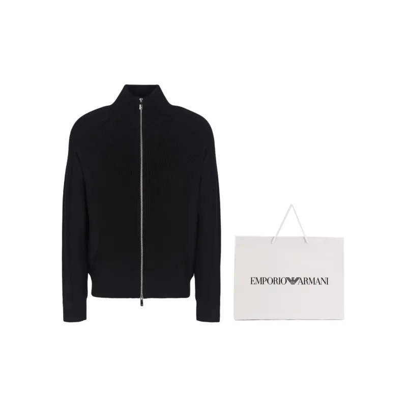 ARMANI EXCHANGE Ribbed knit Zipped Cardigan-6