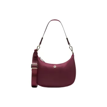 Lululemon Polyester With Nylon Handbag, Crossbody Bag, Shoulder Bag Mini Women's Burgundy