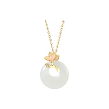 HENGSHI Hetian Jade Necklaces Green Jade Women's