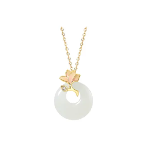 HENGSHI Hetian Jade Necklaces Green Jade Women's