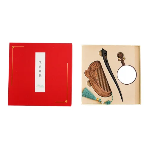 XIBI Dunhuang Feichuang Chinoiserie Wooden Comb Box Massage Scalp Hair Growth
