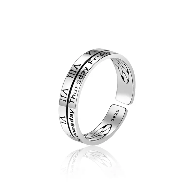 FOREVER MELODY 925 Sterling Silver Rings Men's-14