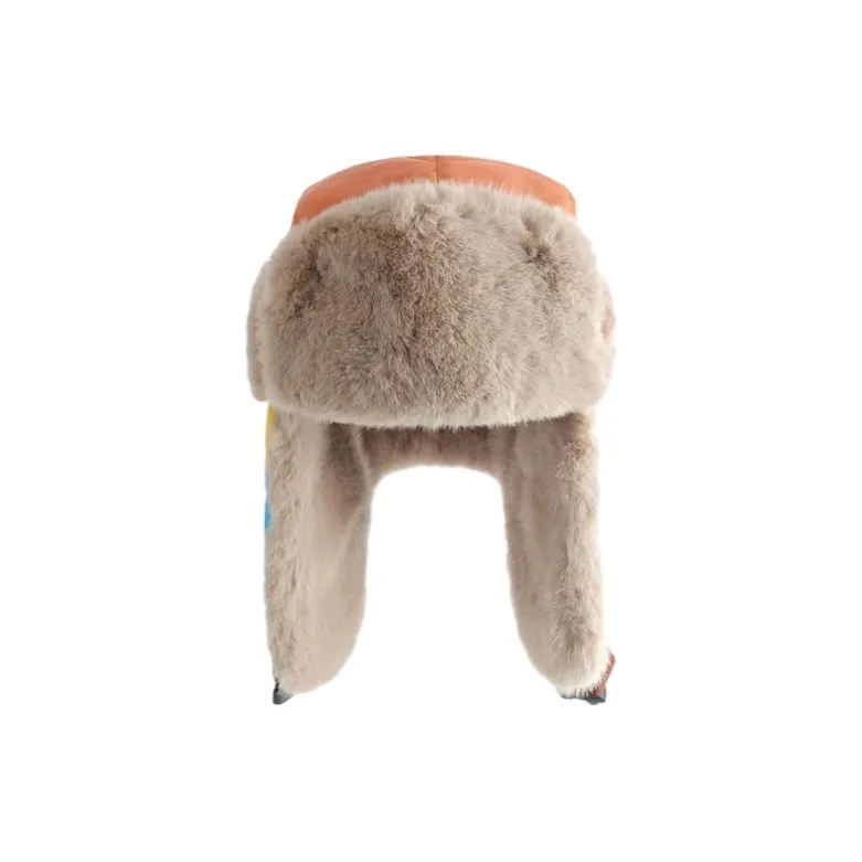 FREE RABBITⅡ Letter Embroidered Fashion Color Blocking Patchwork Ear Protection Cap Unisex-7