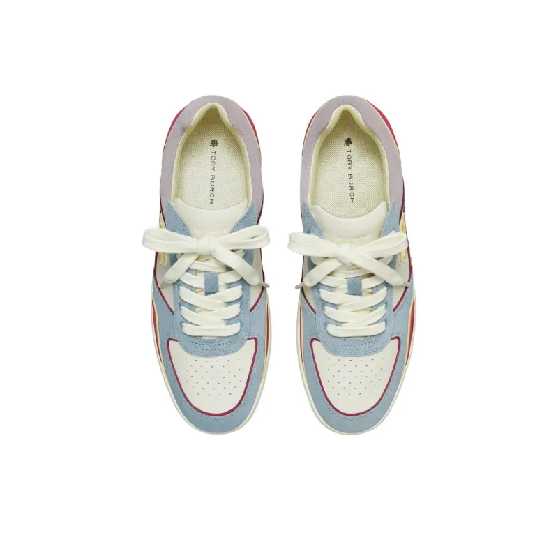 TORY BURCH Clover Court Low Top Skateboard Shoes Women's Blue-3