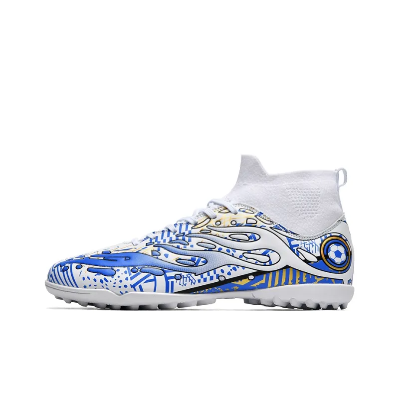 Black tailed deer Soccer Shoes Unisex High Top Aqua/White Blue/White Red-27