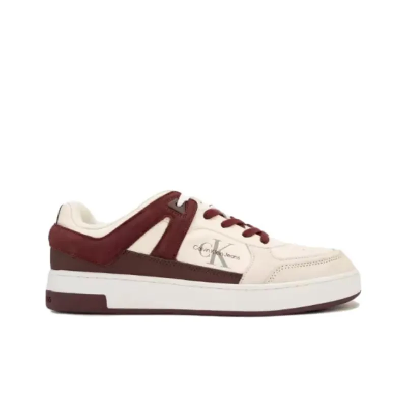 CKJ CALVIN KLEIN JEANS Low-Top Skateboard Shoes Men's Cow Ivory-4