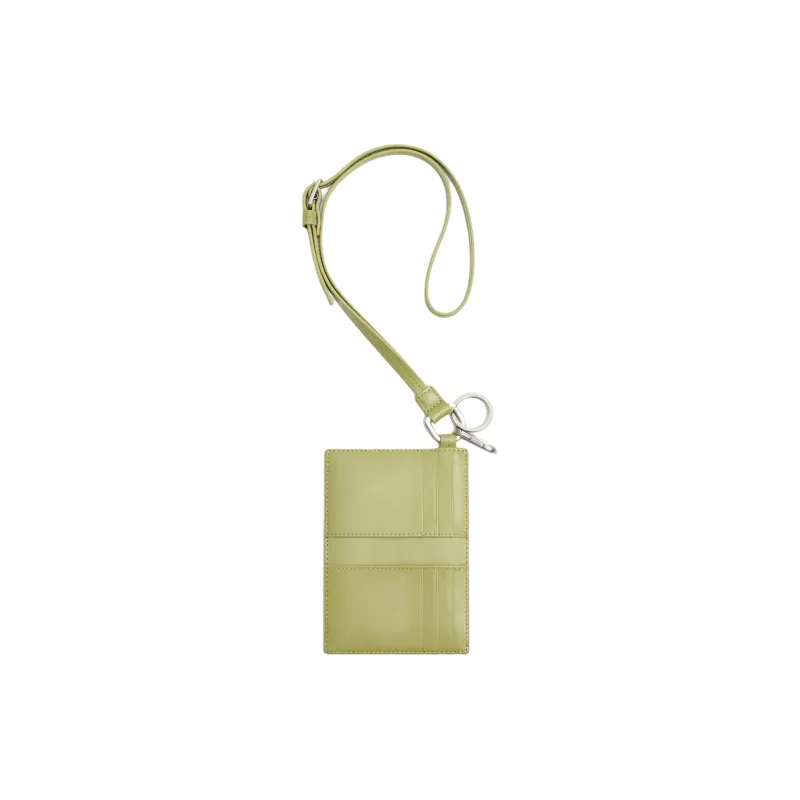 ZARA Cow Leather Wallet Large Size Men's Green-0