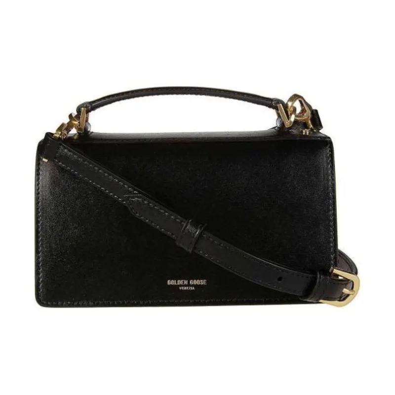 Golden Goose Leather Shoulder Bag, Crossbody Bag, Handbag Women's Black-2