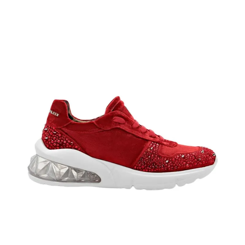 PHILIPP PLEIN Velvet Studs Low-top Sneakers-1