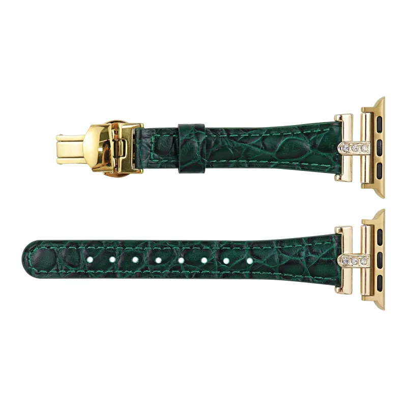 Warbler Dew Apple Compatibility Watch Band Genuine Leather Material-22