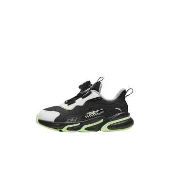 Antakids Lightweight Shock Absorbers Low Top Kids' Running Shoes Black White Green Children Aged 3 7 Years Old
