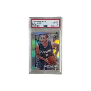 PANINI 2014 15 Prizm Zach LaVine, Rising Stars, Silver Flip PSA10 RC, Genuine Silver Flip Graded Cards 1 Pc