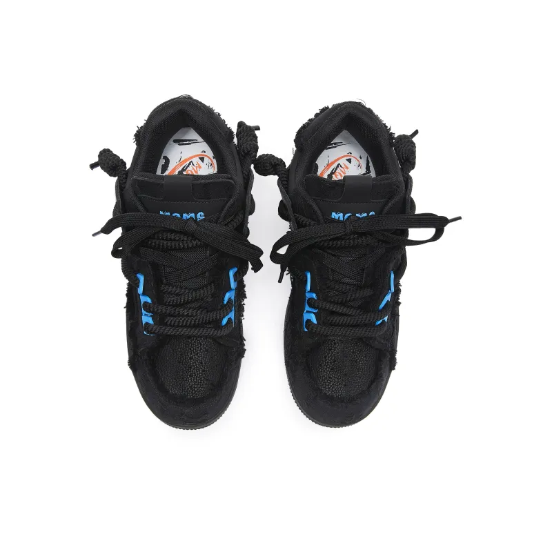 MQMS Skateboard Shoes Unisex Low Top Blue-3