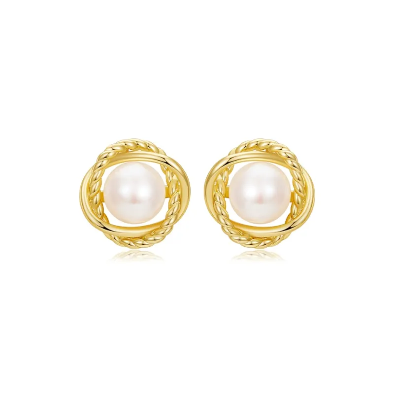 UNG Freshwater Pearl Stud Earrings Women's-0