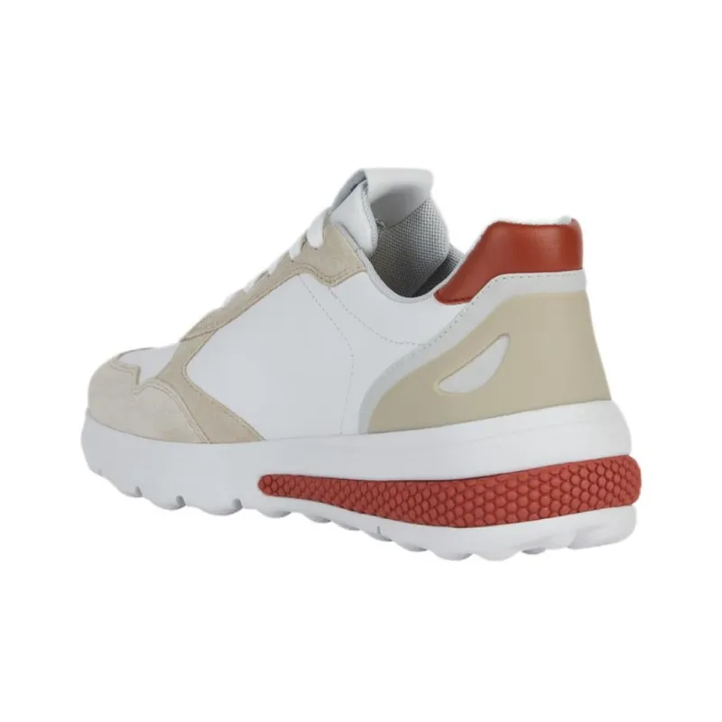 GEOX Spherica Actif Anti-Slip Wear-Resistant Low-Top Casual Shoes Men's White Brown-2