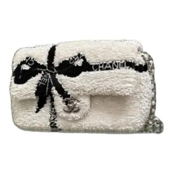 CHANEL Metal Shoulder Bag, Crossbody Bag Women's White