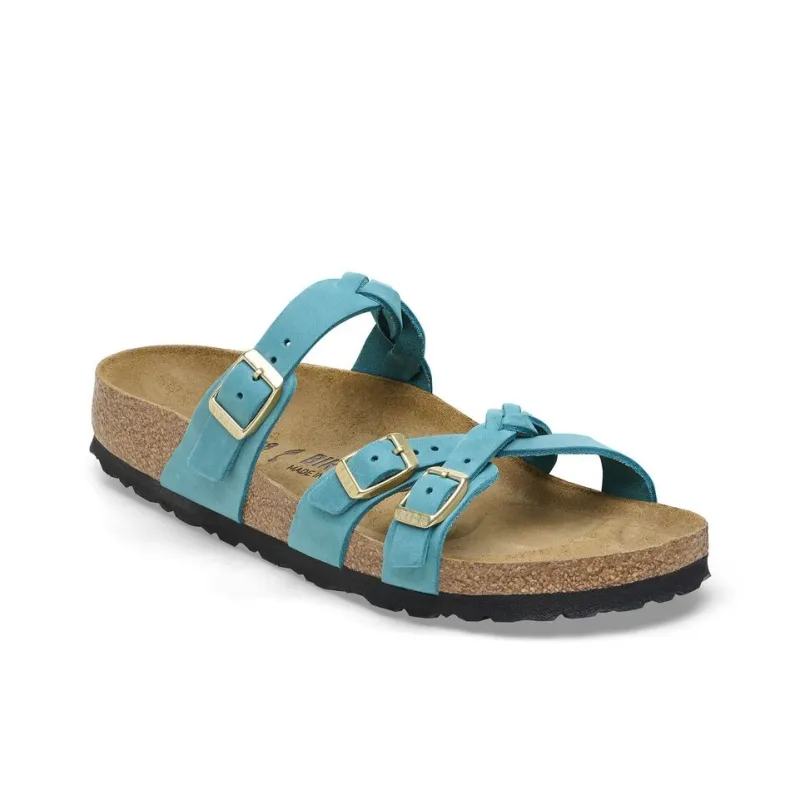 Birkenstock Franca Braided EVA Slip-Resistant Slide Slippers Women's Bay Blue Regular-1