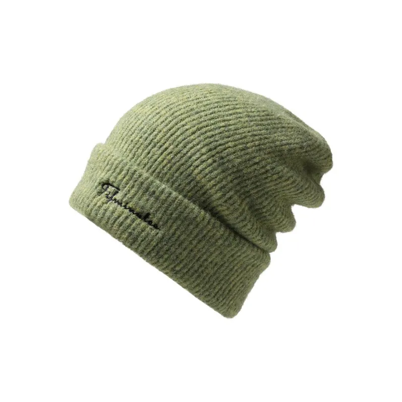 15 MINS Wool Blend Beanies Unisex Ecru Oat Green Black Gray Purple Blue-10