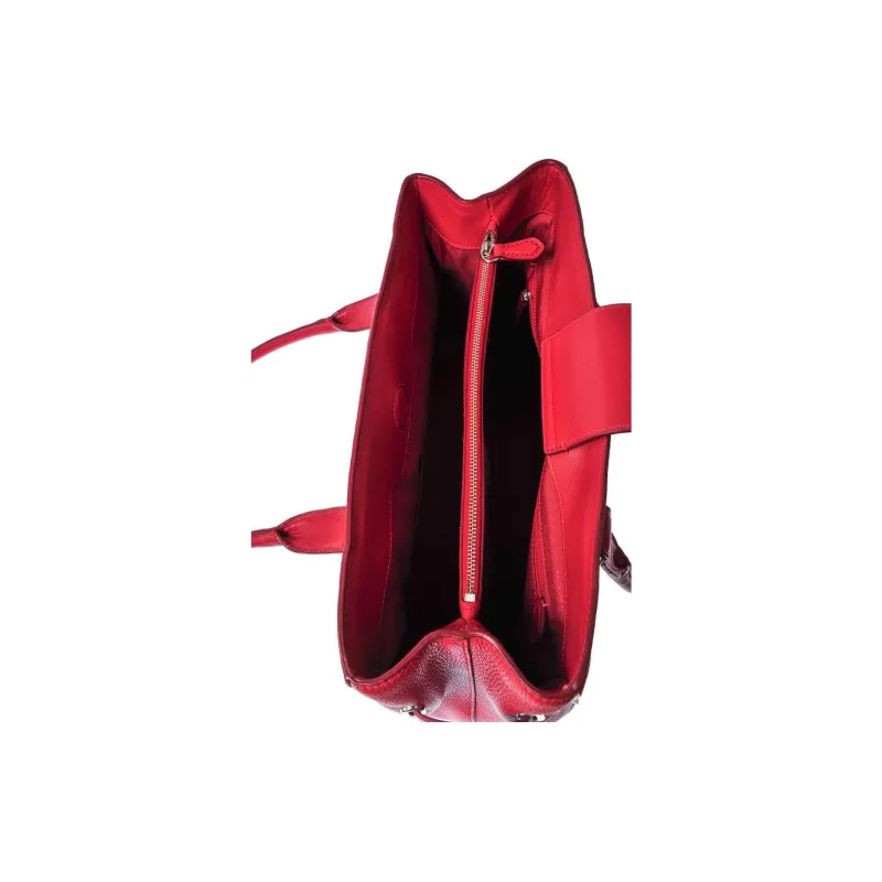 COACH Leather Handbag Tubas Women's Red-3