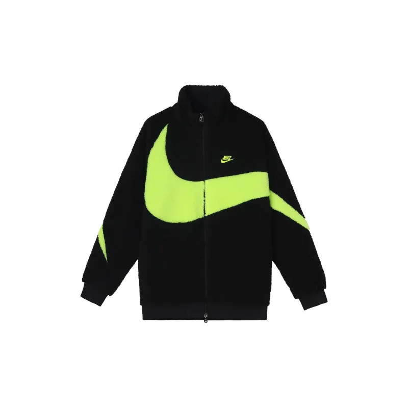 Nike Big Swoosh Jackets Coats Men's Black Shopping Bag Included-1