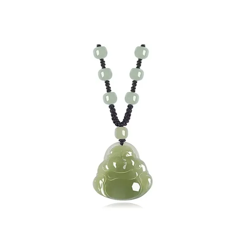 LANMUYINNUO Hetian Jade Necklaces Pale Greenish White Jade Women's-0