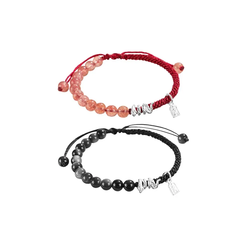VIVIWELL Strawberry Crystal Woven Hand Rope Unisex-6