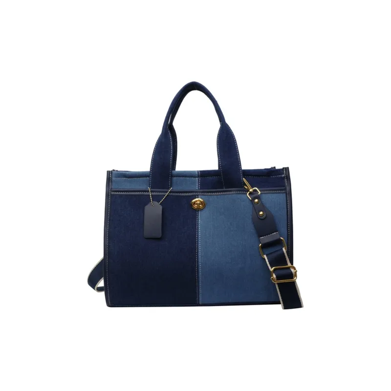 Yalu Denim Crossbody Handbag Regular Unisex Black/Dark Blue/Light Blue-3
