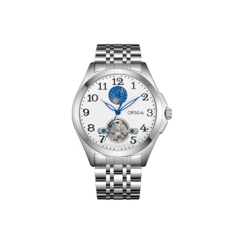 ORSGA Mechanical Movement Stainless Steel Strap Men's Watches White Dial