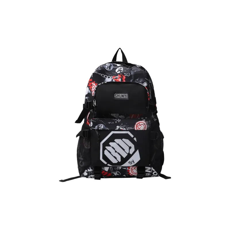 Gorora Canvas Student Backpack Regular Unisex Multicolor-6
