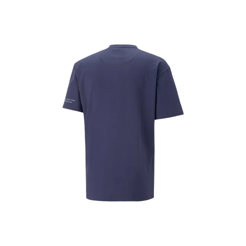 PUMA Sports Life Collection T Shirt Men's Navy Blue-1