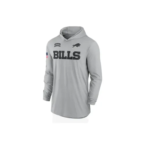Nike Buffalo Bills Salute To Service Edge Mascot Lockup Men's Nike Dri FIT Nfl Long Sleeve Hooded Top