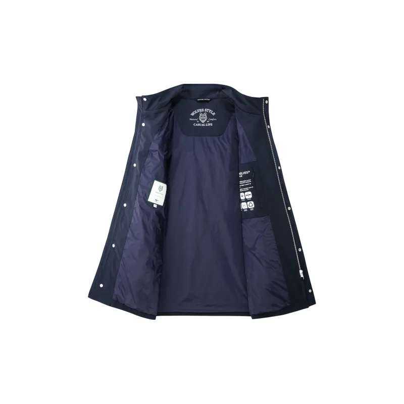 SEPTWOLVES Trench Coat Men's Navy Blue-2