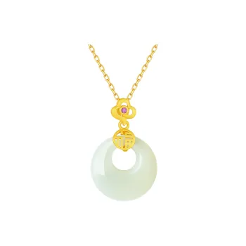 HENGSHI Hetian Jade Necklaces Green Jade Women's