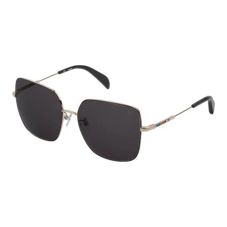 TAOSIXIONG Square Sunglasses Women's Gold-0