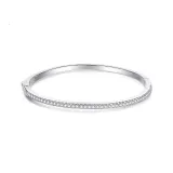 Half Circle Single Row Diamond Bangle