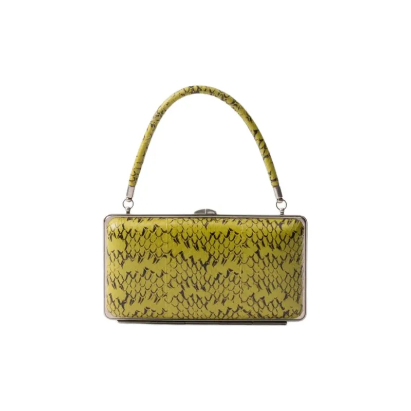 PRADA Leather Clutch Women's Ivy Green-2