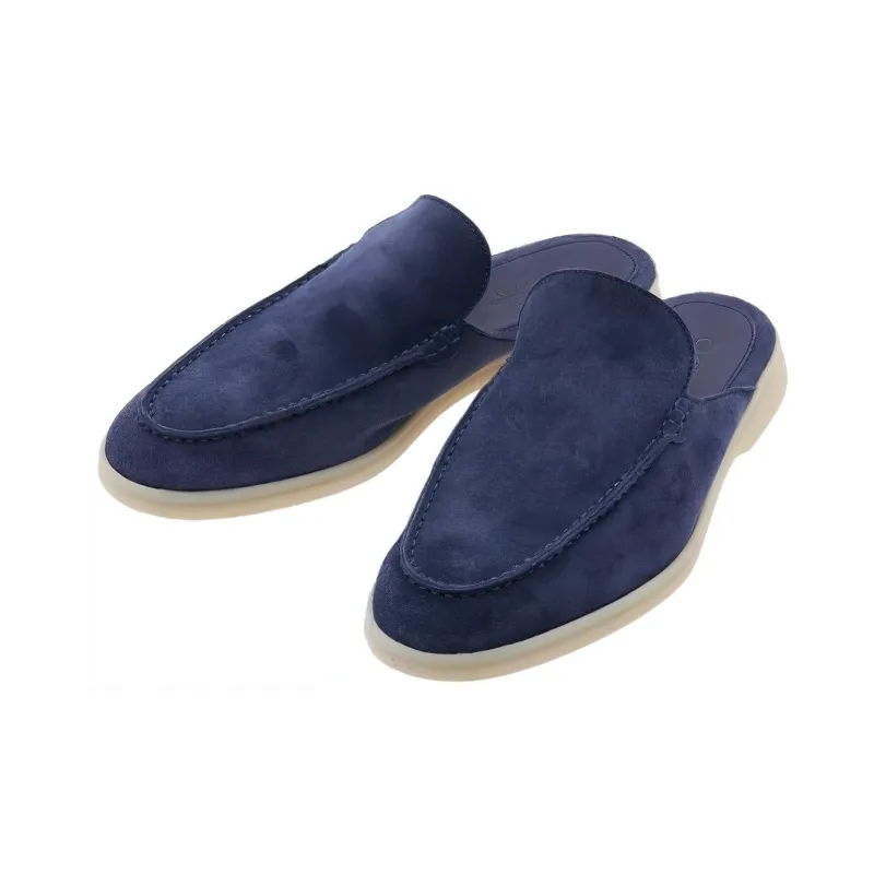 Loro Piana Closed Toe Slippers Men's Blue-2