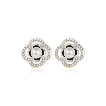 Good Quality S999 Fine Silver Stud Earrings Women's Silver