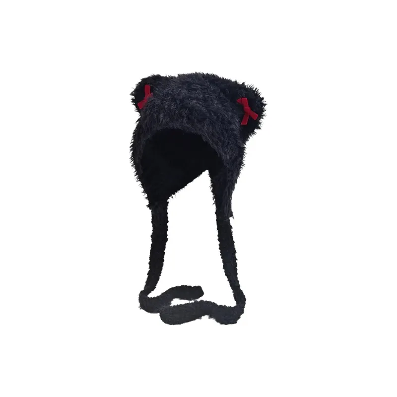 FREE RABBITⅡ Fall And Winter Face Friendly Thickened Plush Trapper Hats Unisex-4