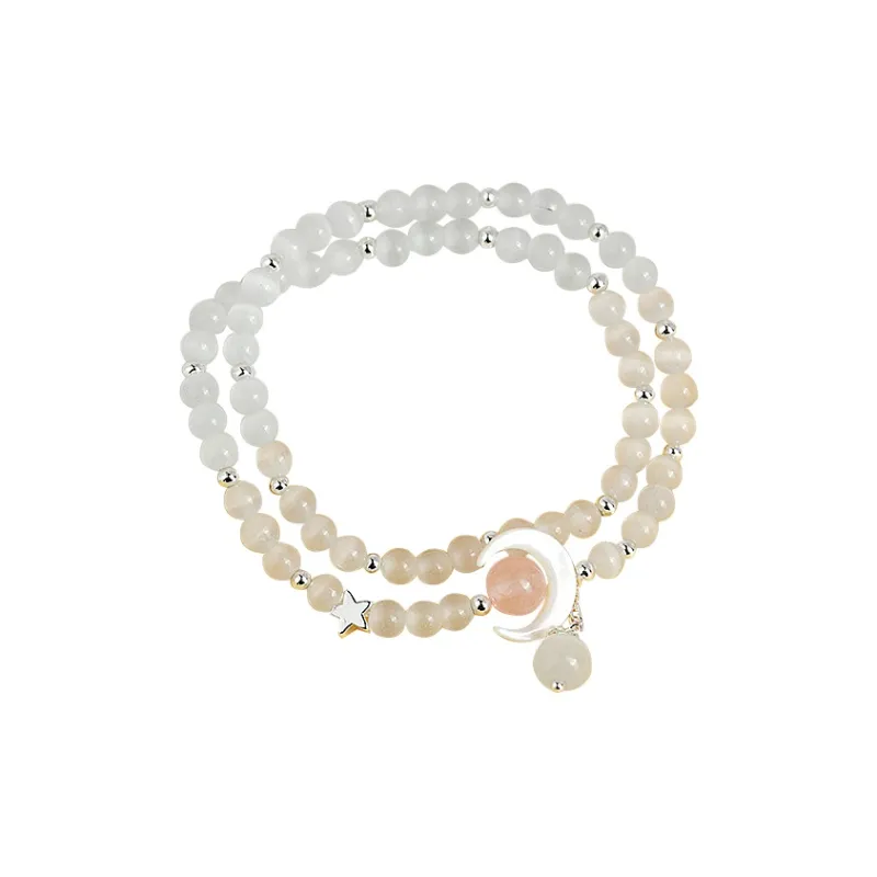 Wanshu Glass Cat Eye Bracelets Women's-1
